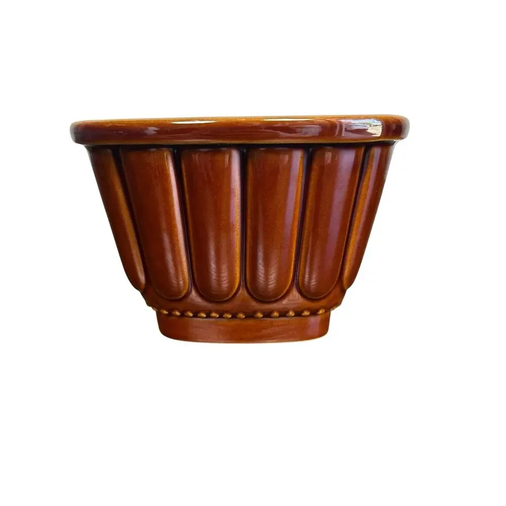Williams Sonoma Autumn Harvest Glazed Brown Ceramic Loaf Pan Jello Mold Retired
